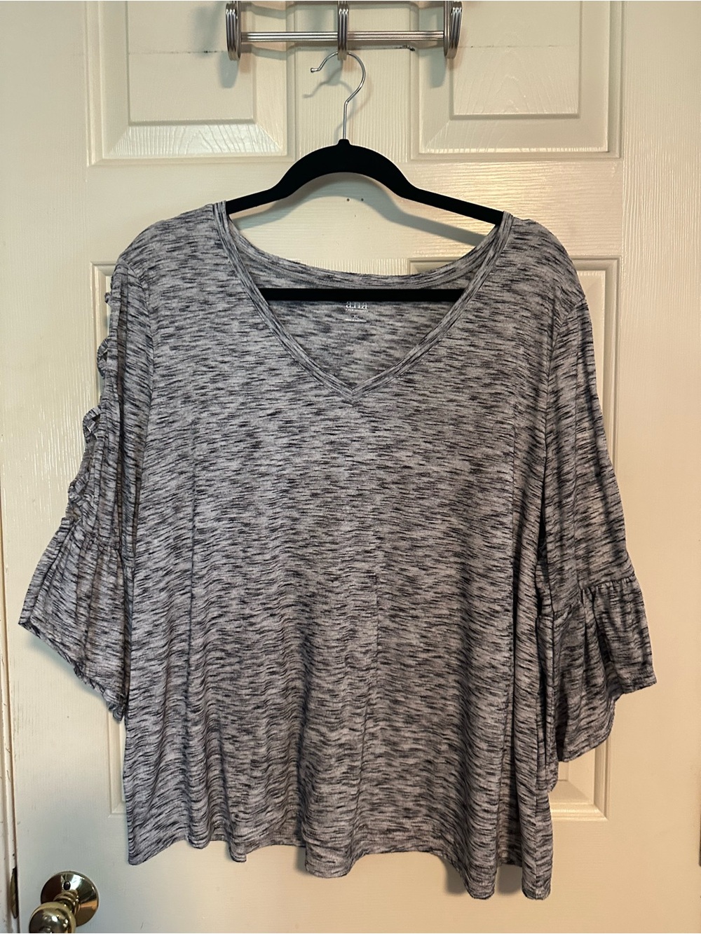 AND Grey Marled V-Neck Tunic Top